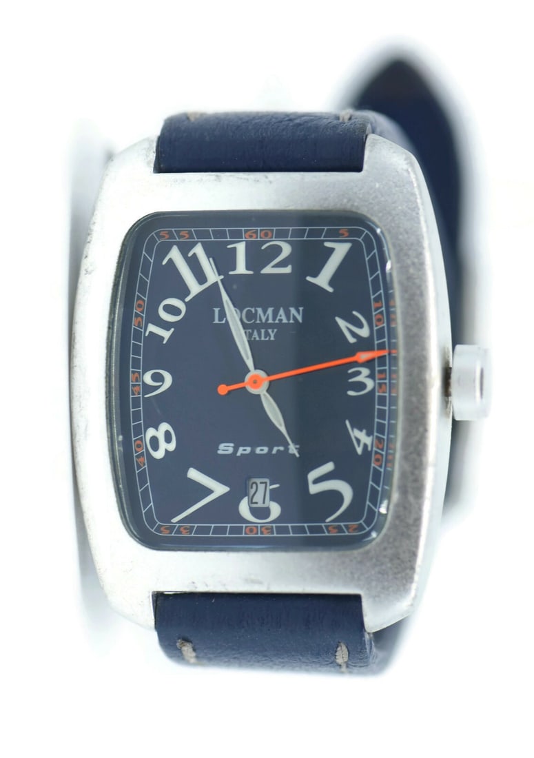 Locman Sport Aluminum Watch Blue Dial Ref 488 Authentic (1 of 3)