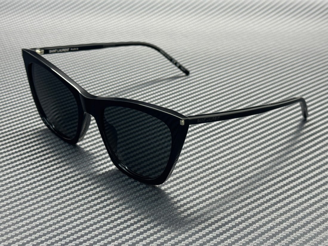 Saint Laurent SL 214 Kate Thin 55mm Black Women's Sunglasses (1 of 5)