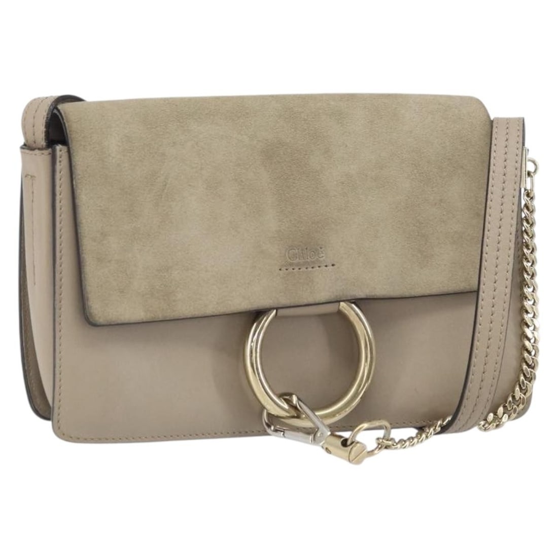 Chloe Fay Beige Gold Nylon Shoulder Bag with Guarantee Card (1 of 18)