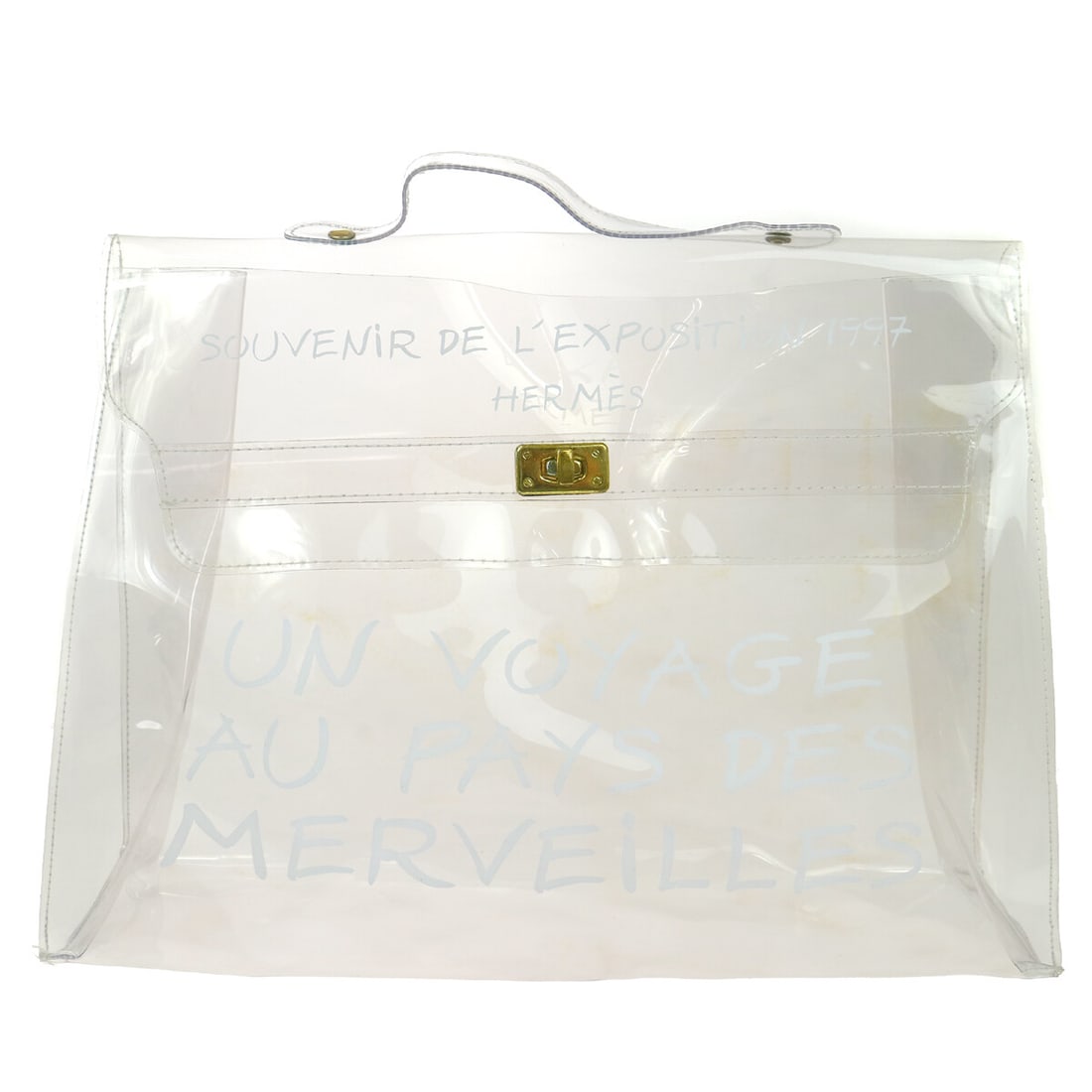 Hermes Vinyl Kelly Beach Handbag 1997 Souvenir Clear (1 of 12)
