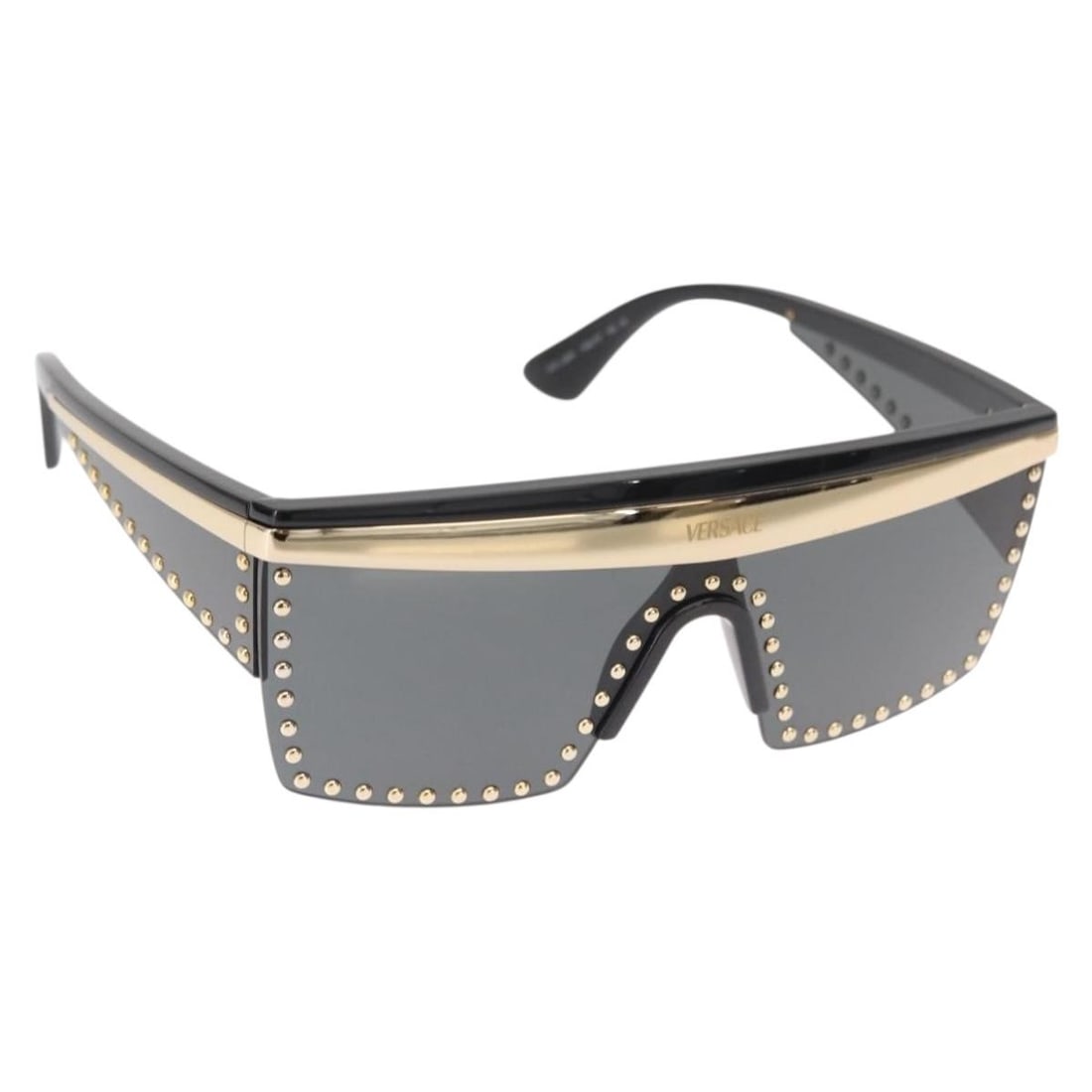 VERSACE Black Gold Sunglasses Plastic Made in Italy Auth AM9389V (1 of 11)