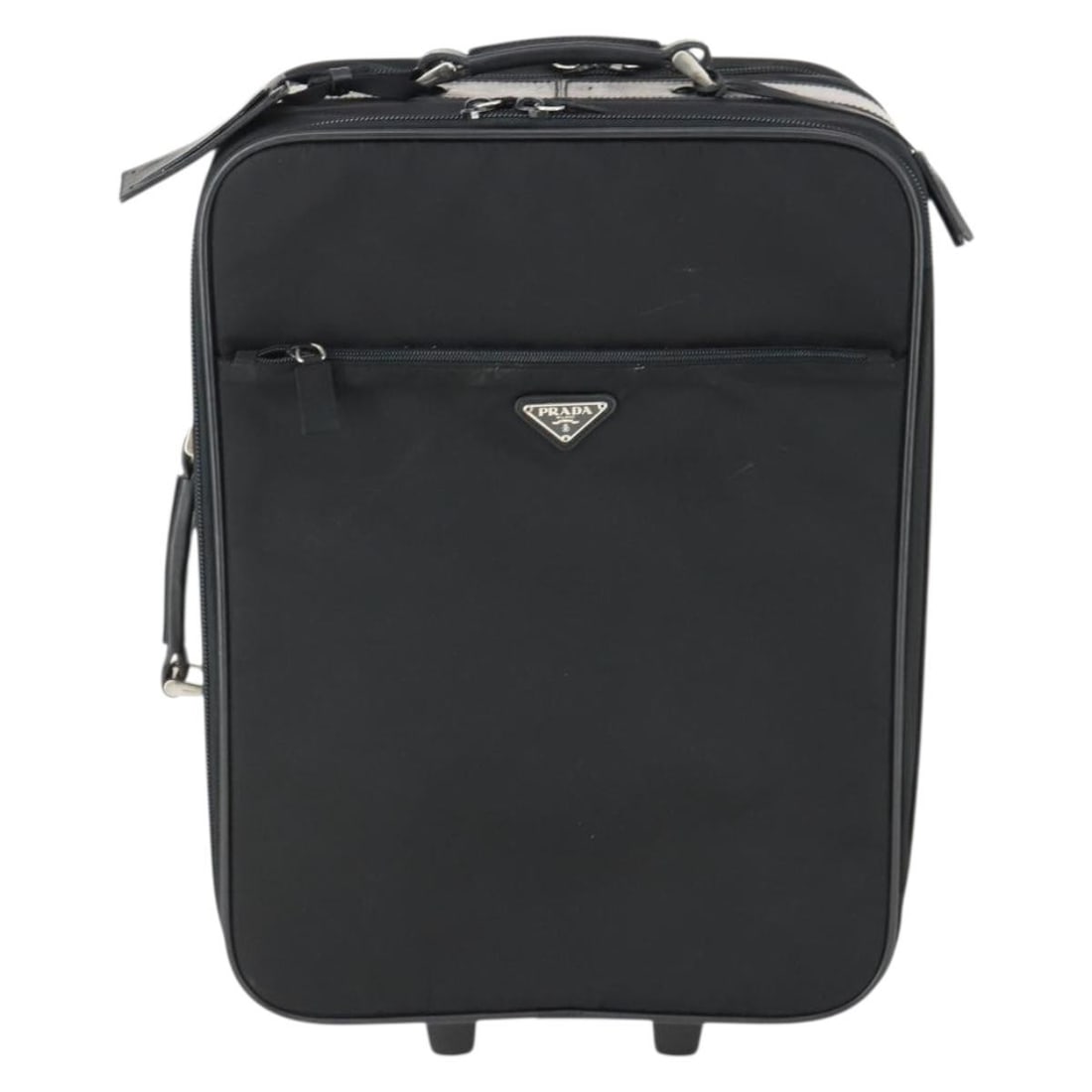 Black Nylon and Saffiano Leather Prada Rolling Trolley Luggage (1 of 18)