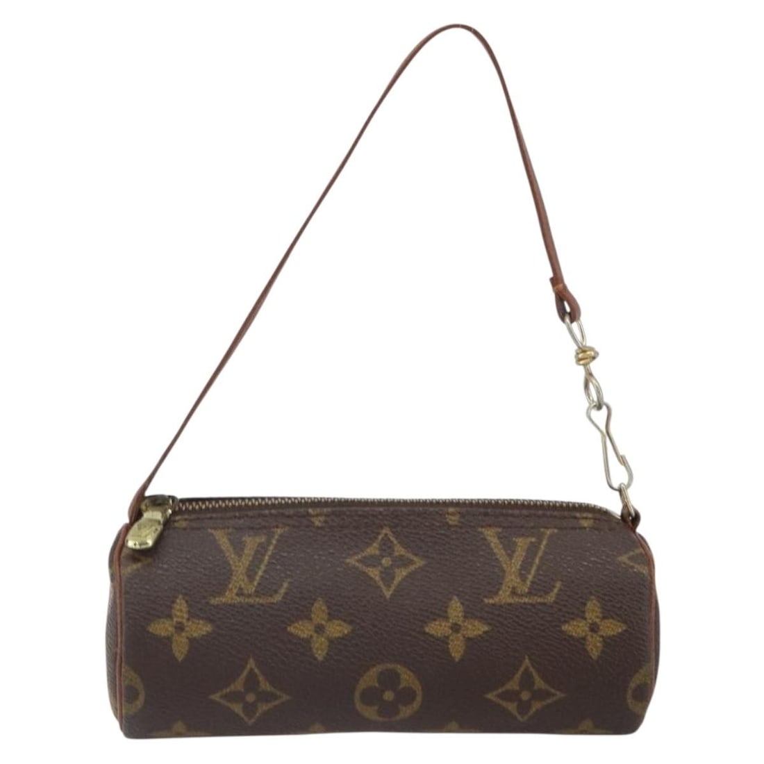 Louis Vuitton Monogram Canvas Papillon Pochette Handbag: Louis Vuitton Monogram Canvas Papillon Pochette Handbag Louis Vuitton Papillon Pochette crafted in monogram canvas features a brown color and compact dimensions ideal for female users. The exterior sh