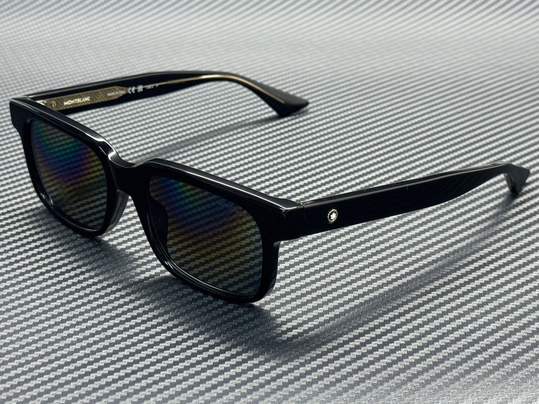 Montblanc MB0383S 005 Black Grey Polarized Men's Sunglasses (1 of 5)