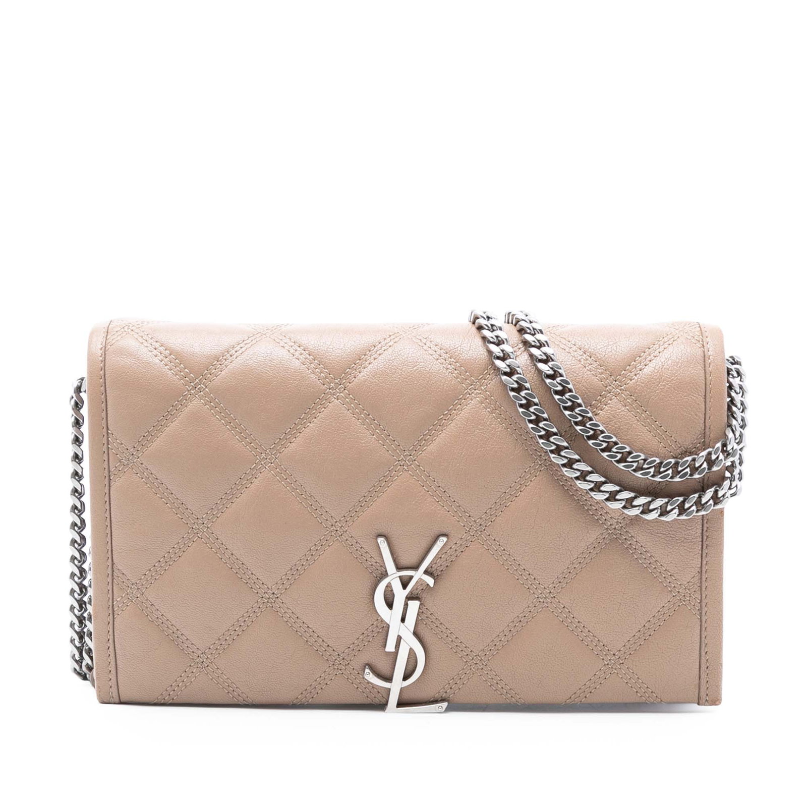 Becky Chain Wallet in Quilted Lambskin Leather by Saint Laurent (1 of 8)