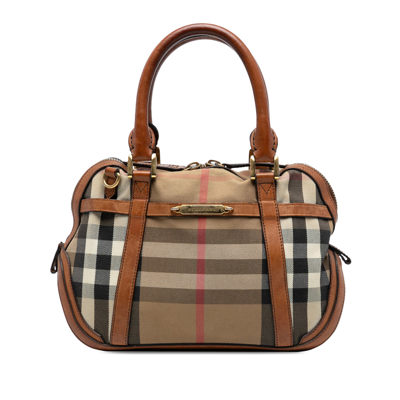 Burberry Small House Check Canvas Bridle Orchard Satchel (1 of 7)