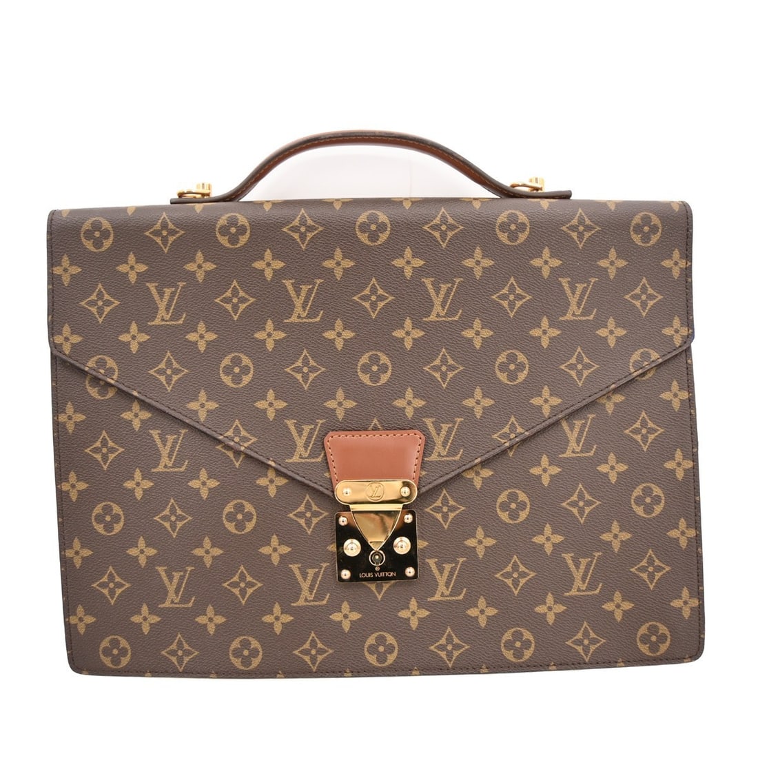 Louis Vuitton Serviette Conseiller Monogram Canvas Large Briefcase Brown (1 of 13)