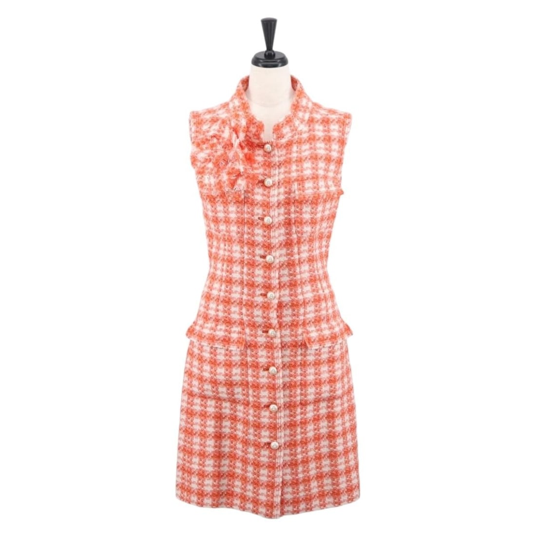 Orange Silk Sleeveless Dress by CHANEL France (1 of 18)