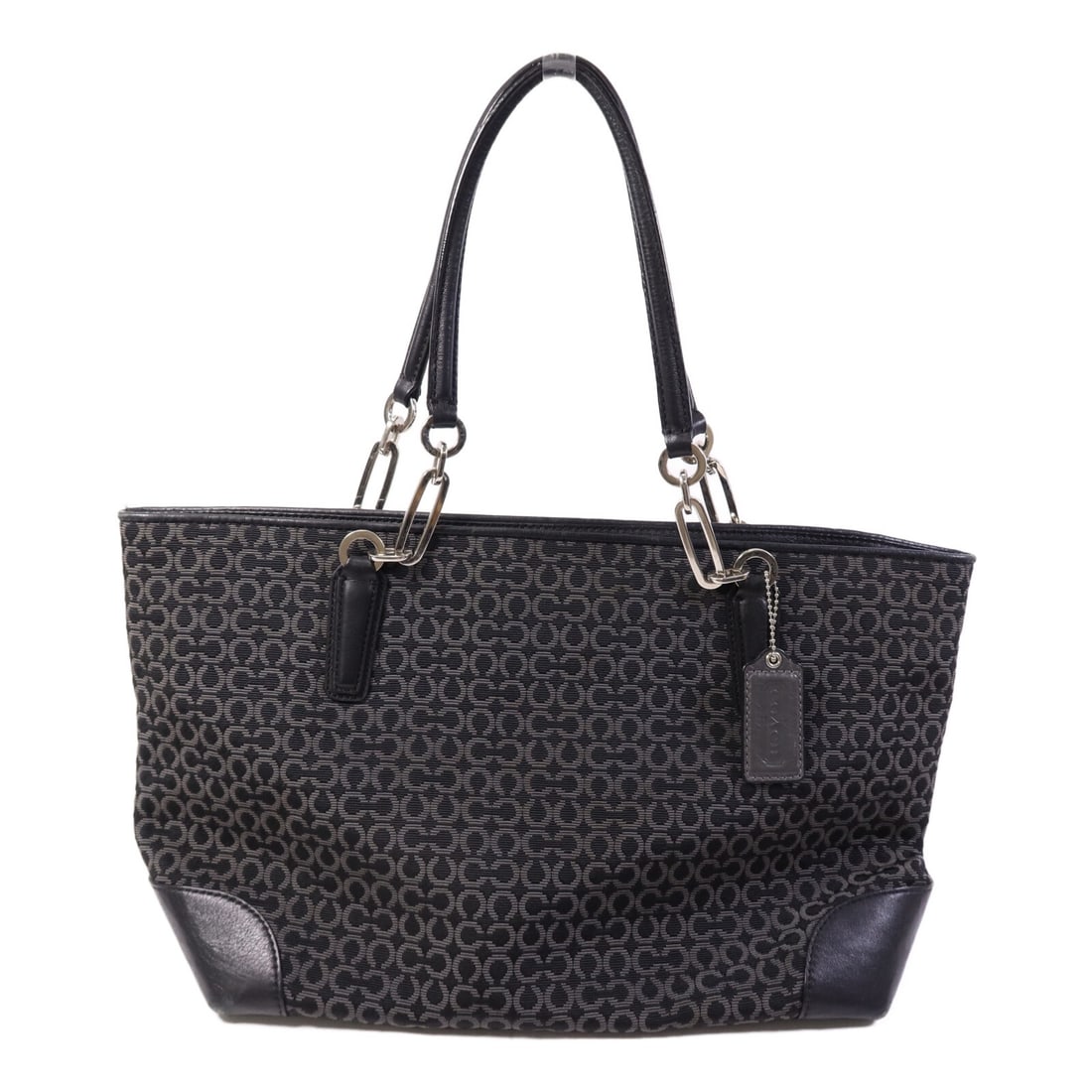Coach Black Canvas Tote with Silver Hardware (1 of 14)