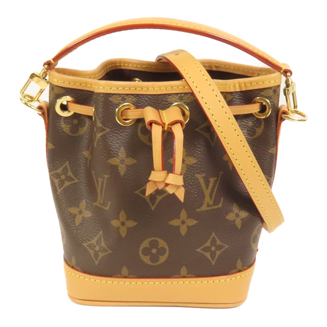 Louis Vuitton Nano Noe Monogram Brown Shoulder and Handbag M81266 GHW (1 of 14)