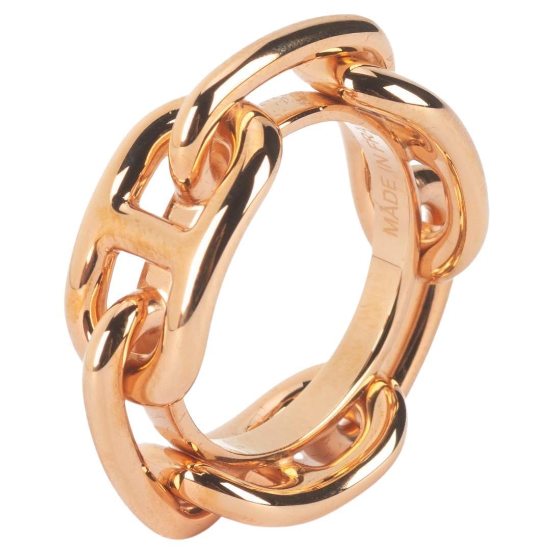 Hermes Regate Scarf 90 Ring Rose Gold-Plated Brass NIB (1 of 8)