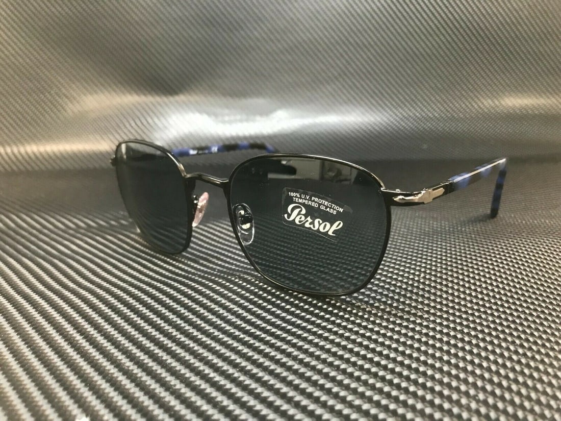 Persol PO2476S 107856 Black Square Sunglasses with Light Blue Lenses (1 of 4)