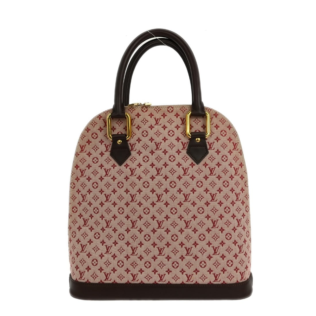 LOUIS VUITTON Monogram Mini Alma Haut Hand Bag Red M9220 (1 of 8)