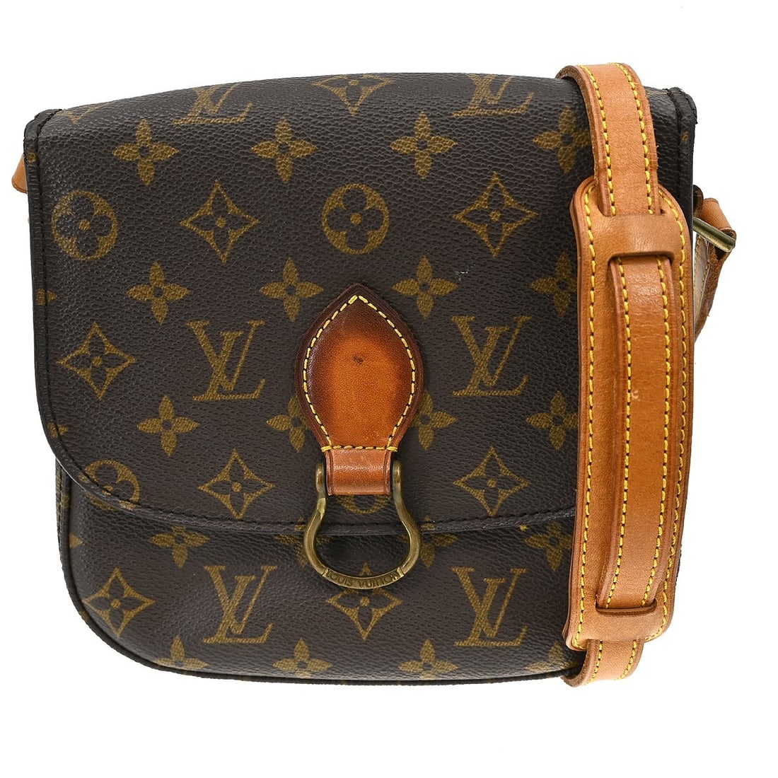 Louis Vuitton Saint Cloud MM Monogram Canvas Medium Brown Shoulder Bag: Louis Vuitton Saint Cloud MM Monogram Canvas Medium Brown Shoulder Bag This Louis Vuitton Saint Cloud MM shoulder bag features the iconic monogram canvas leather exterior with a brown finish and beige