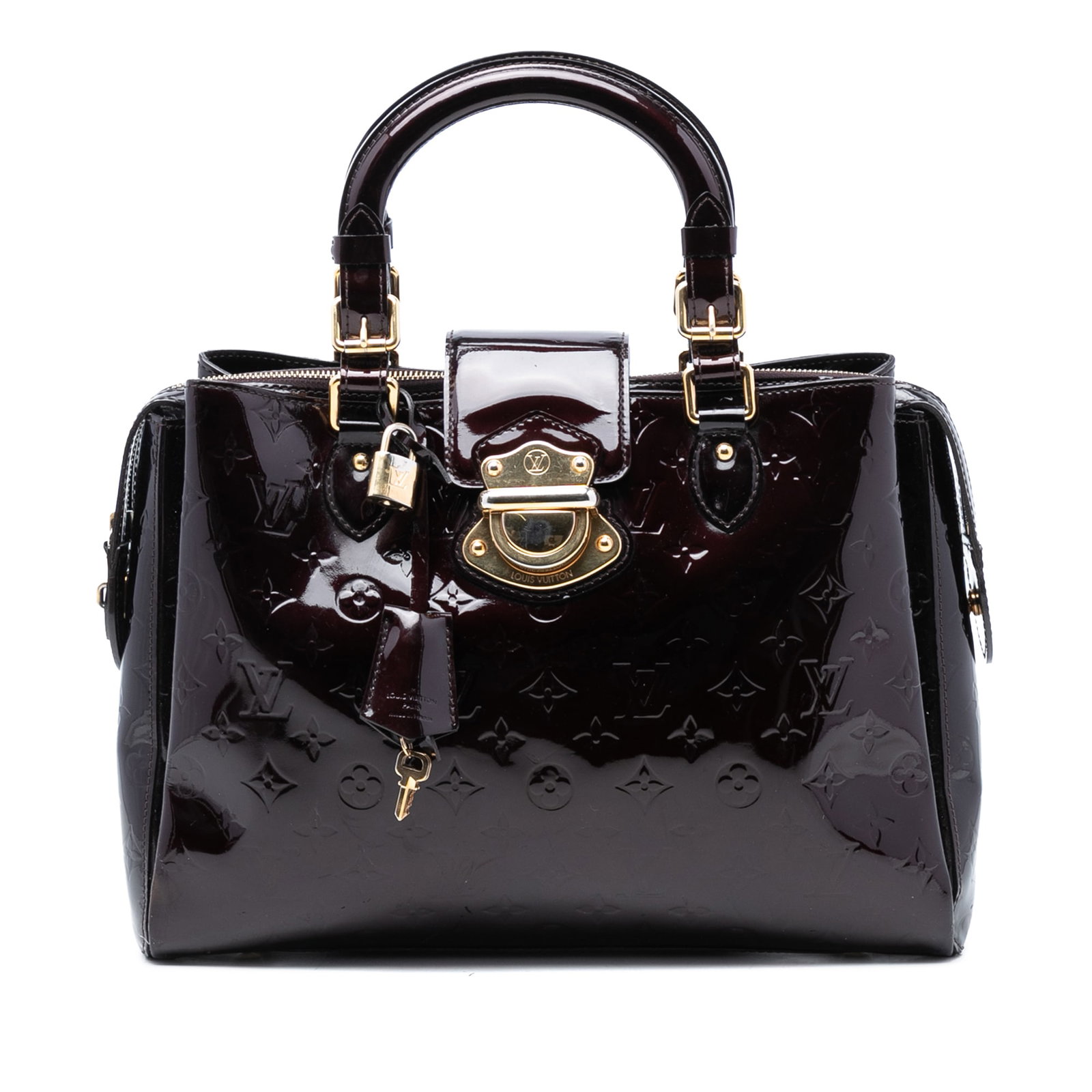 Louis Vuitton Melrose Avenue Purple Vernis Leather Shoulder Bag: Louis Vuitton Melrose Avenue Purple Vernis Leather Shoulder Bag The Louis Vuitton Monogram Vernis Melrose Avenue bag features a monogram vernis leather body with rolled leather handles, a front flap s