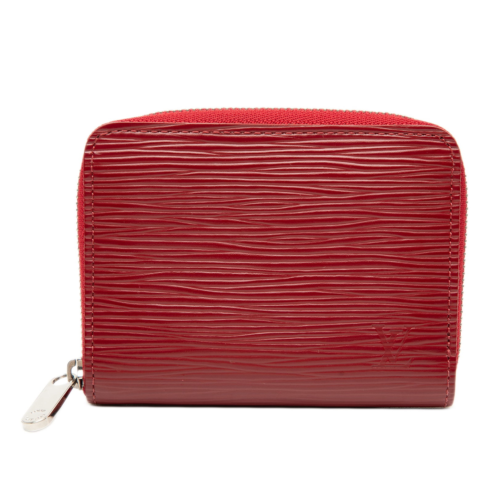 Red Louis Vuitton Epi Leather Zip Coin Wallet with Slip Pockets (1 of 7)