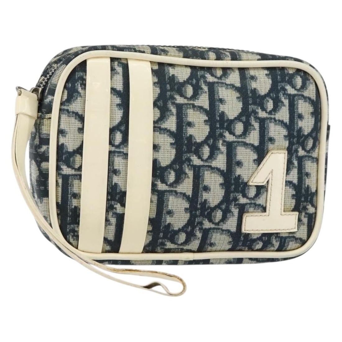 Dior Trotter Diorissimo Navy Canvas Vintage Pouch Bag (1 of 17)