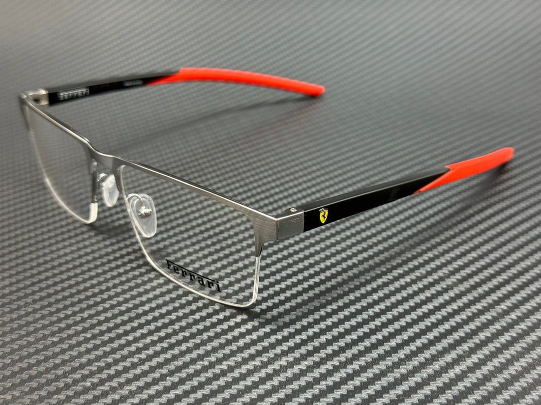 Ferrari FZ7001 105 Brushed Gunmetal 55mm Eyeglasses with Spring Hinges (1 of 5)