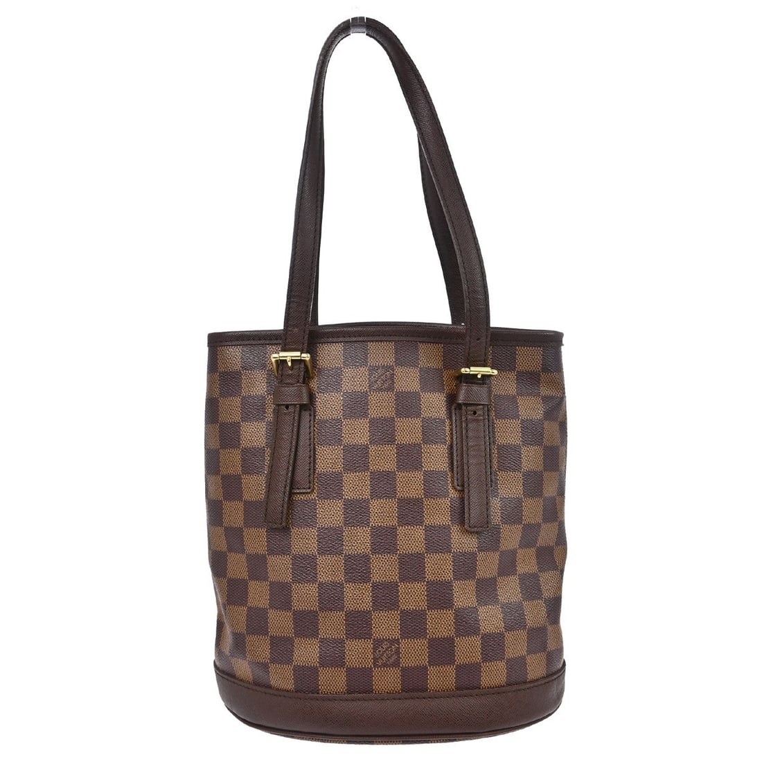 Louis Vuitton Marais Damier Canvas Brown Medium Tote Bag N42240: Louis Vuitton Marais Damier Canvas Brown Medium Tote Bag N42240 This Louis Vuitton Damier Marais tote handbag features a classic check pattern in brown Damier canvas leather with leather handles and a