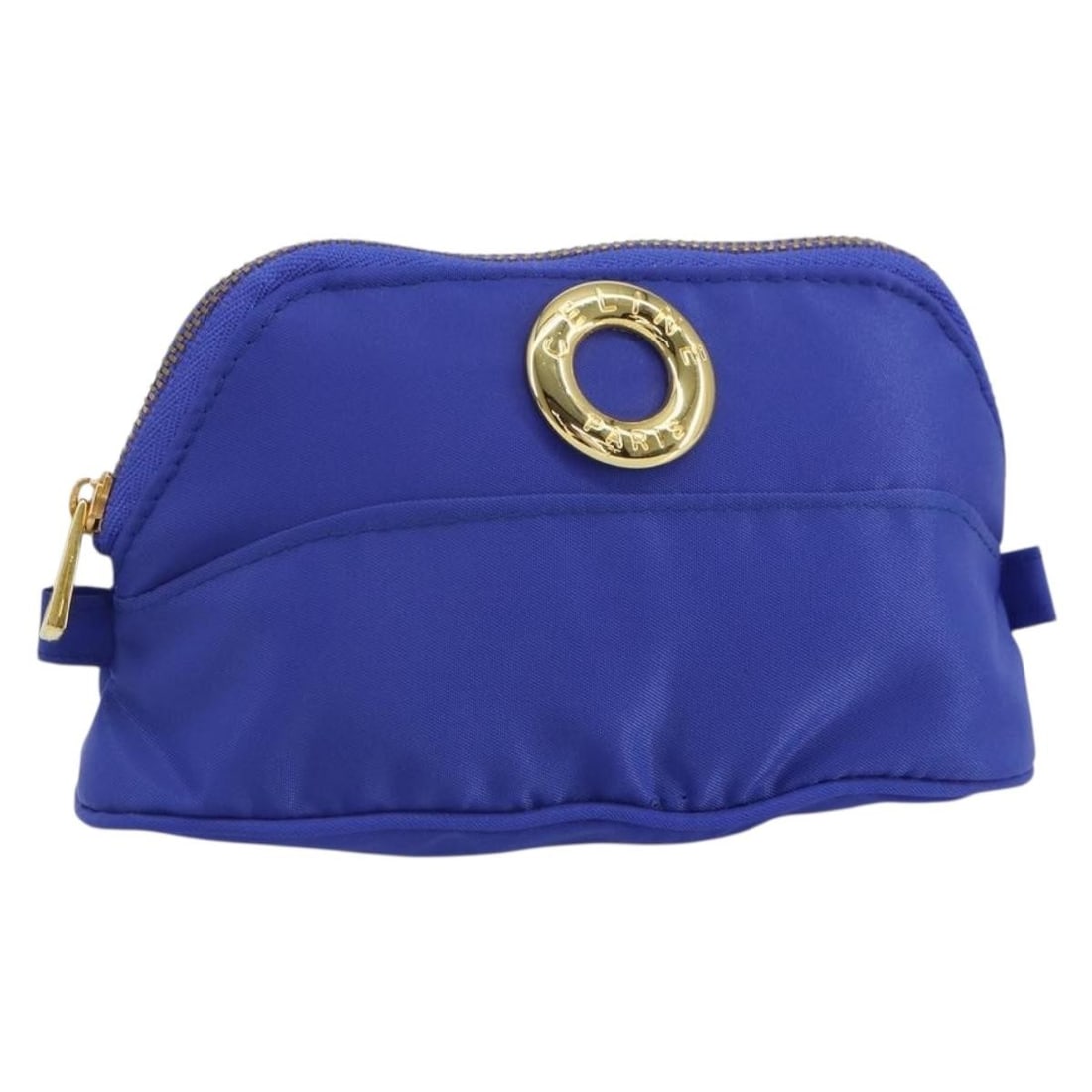 Celine Blue and Gold Nylon Pouch Style Bag (1 of 16)