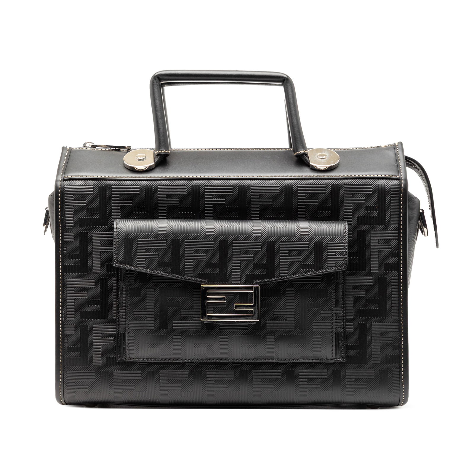 Fendi Zucca Soft Trunk Satchel in Coated Canvas with Leather Trim (1 of 9)