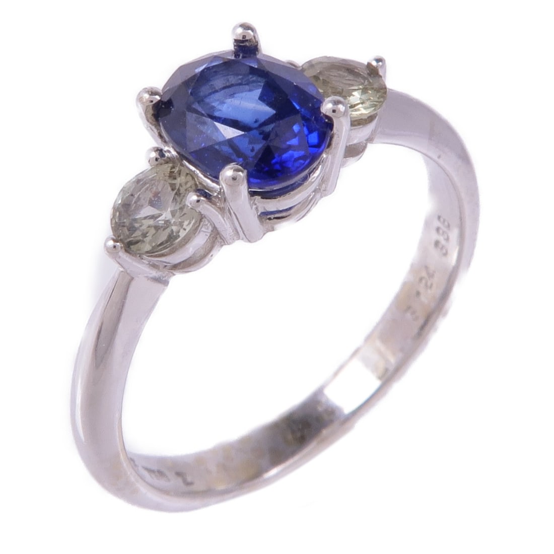 Sapphire Diamond Ring 18K White Gold Size 6.25 by JEWELRY (1 of 8)