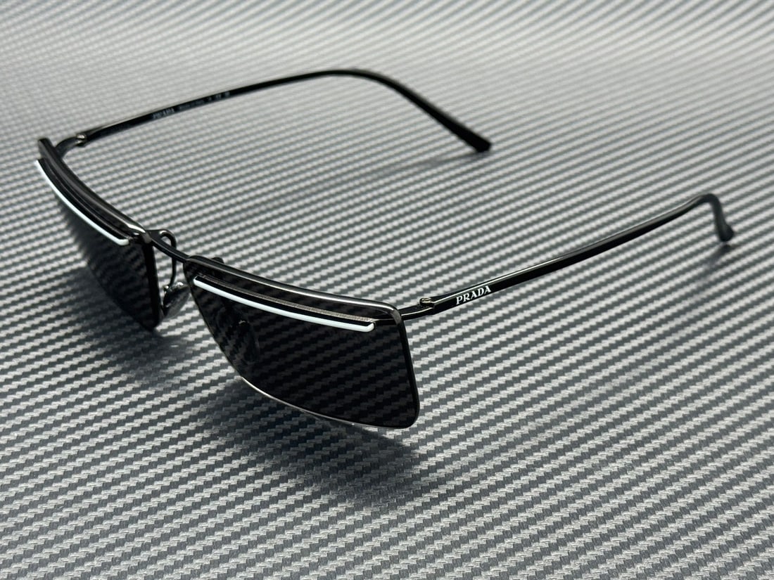 Prada PR C53S YC460T 60mm Black White Dark Grey Men's Designer Sunglasses (1 of 4)