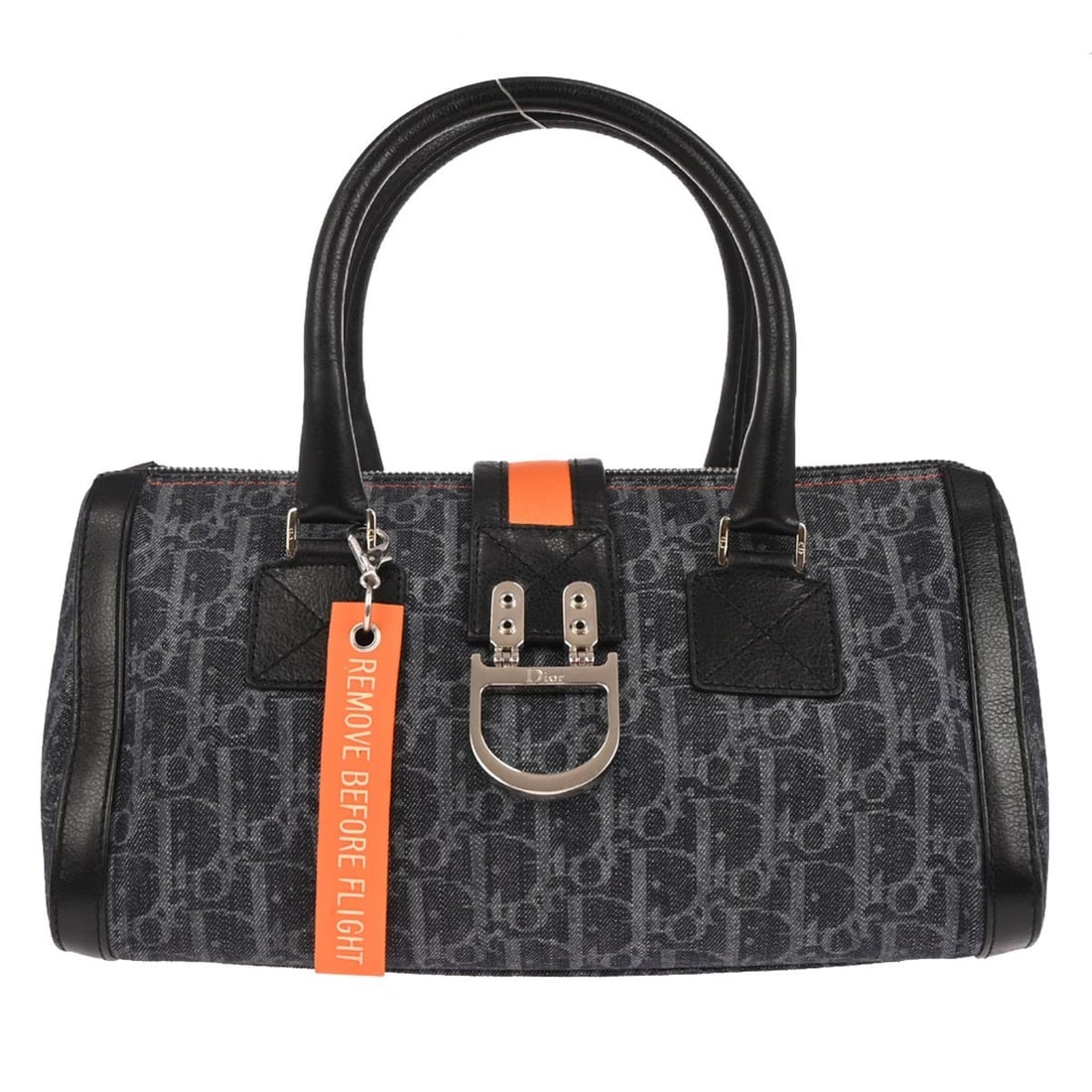 Dior Flight Navy Canvas Top Handle Bag Model 02-BO-1025 (1 of 11)