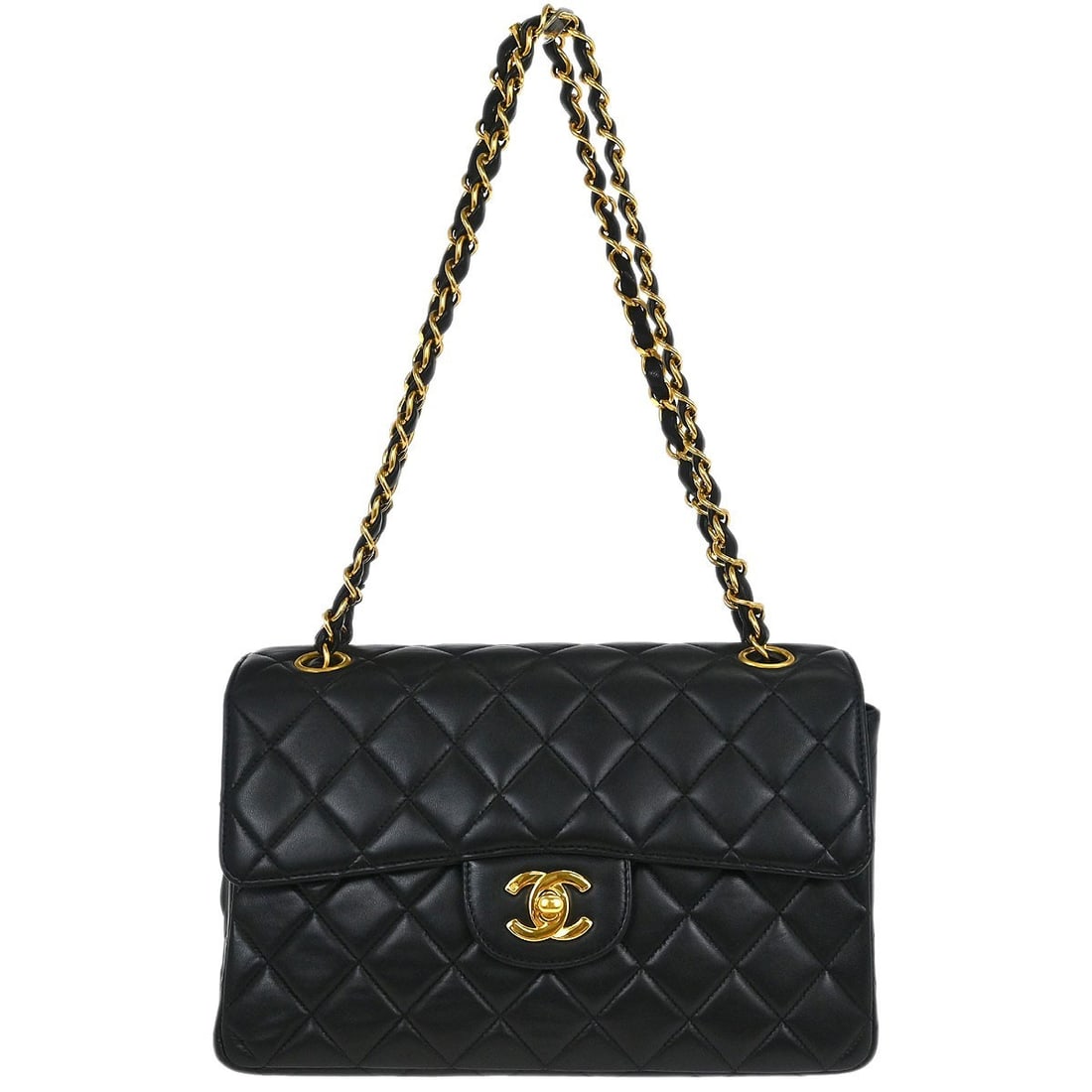 Chanel Black Lambskin Double Sided Flap Shoulder Bag (1 of 10)