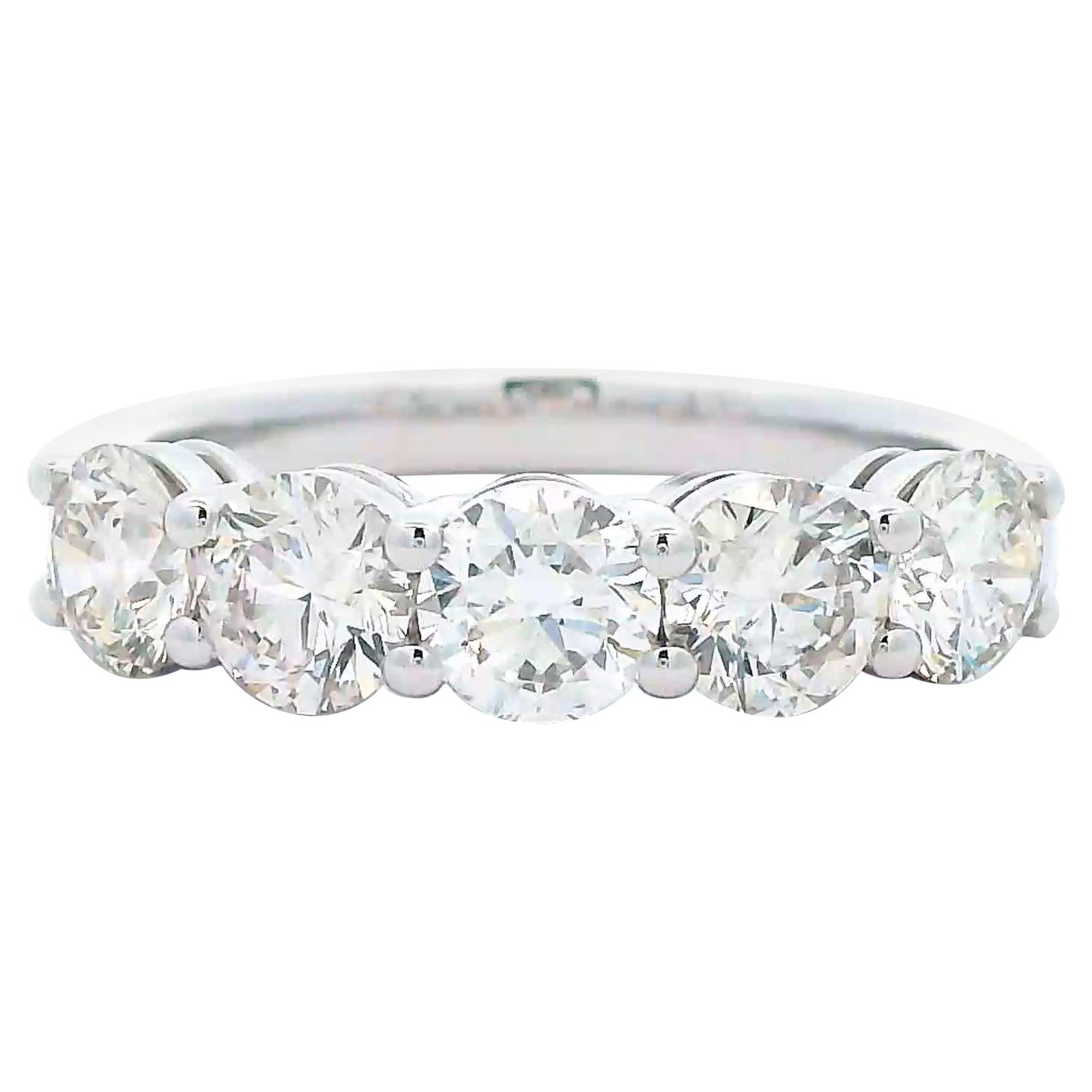 1.68ct Round Diamond Half Eternity Band 18k White Gold (1 of 4)