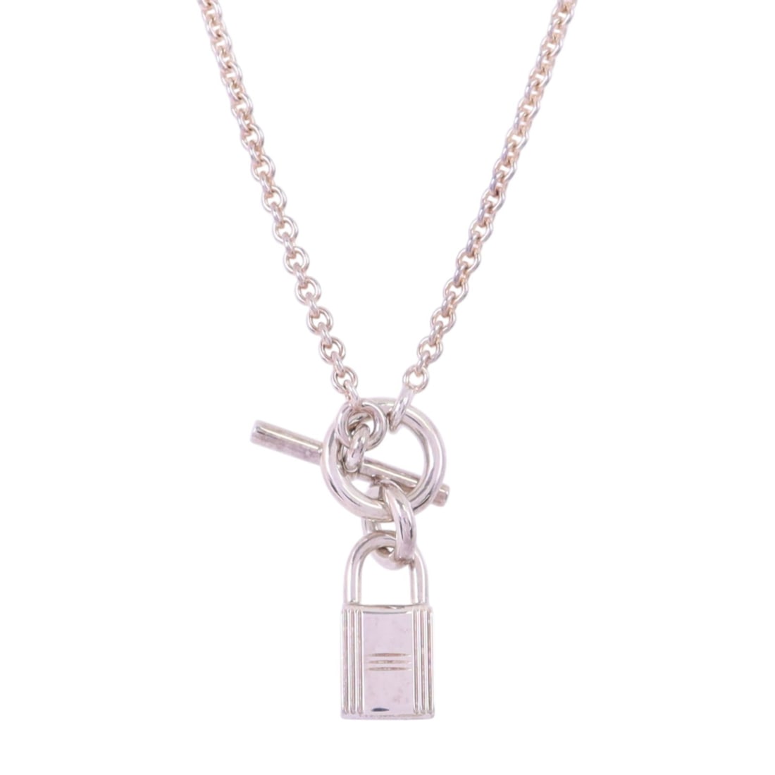 Hermes Kelly Cardenas 925 Silver Pendant Necklace with Palladium Hardware (1 of 8)