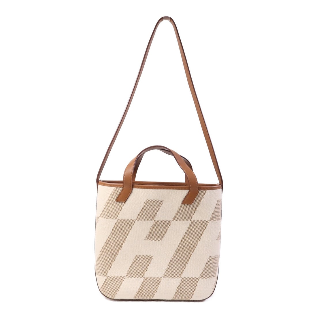 Hermes Cabas H En Biais Canvas Gold 2way Shoulder Bag 11.4 Inch: Hermes Cabas H En Biais Canvas Gold 2way Shoulder Bag 11.4 Inch This Hermes Cabas H En Biais 27 is a versatile 2-way shoulder bag crafted from durable canvas in a beige tone. Designed for women, it fe