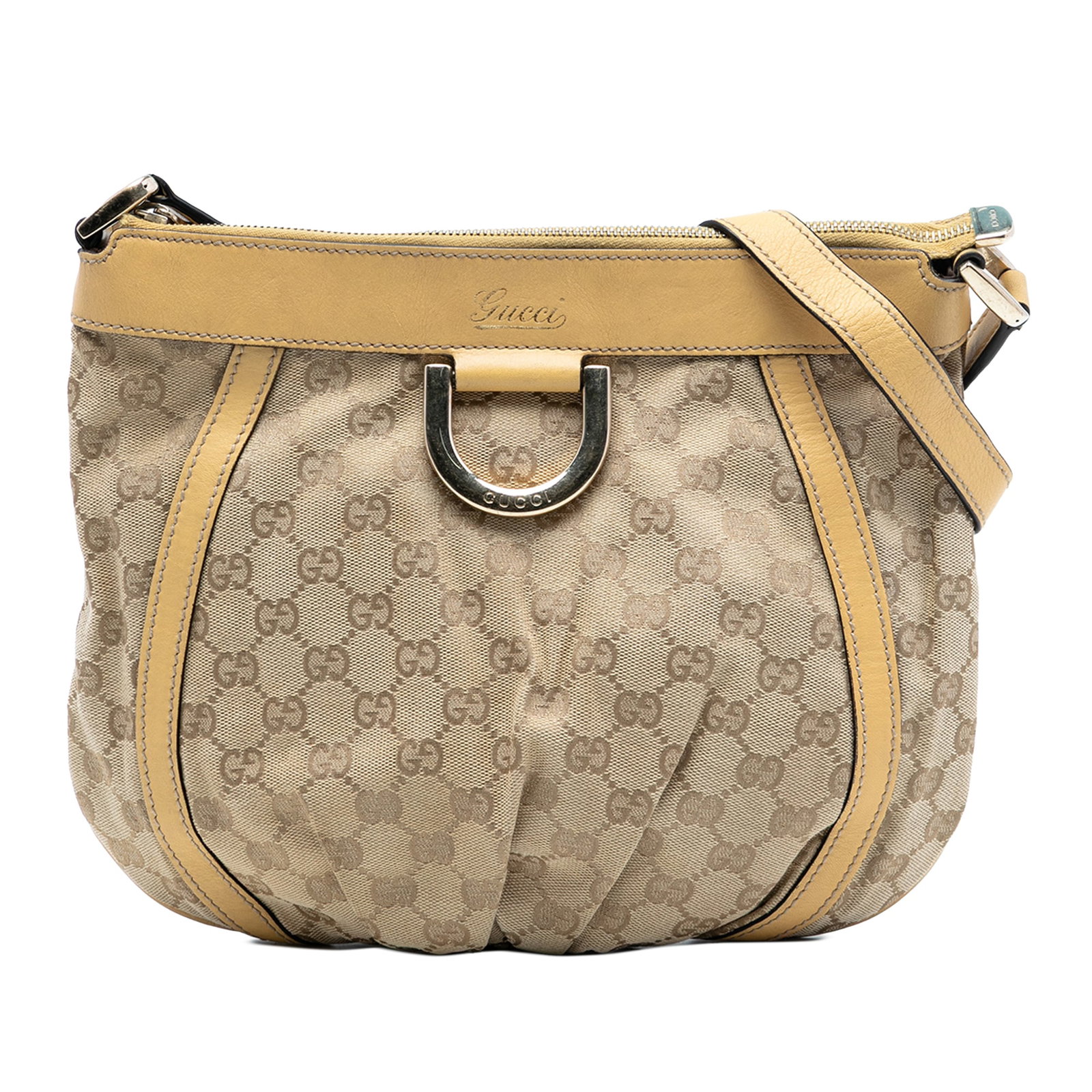Gucci Abbey D Ring GG Canvas Brown Crossbody Shoulder Bag (1 of 7)