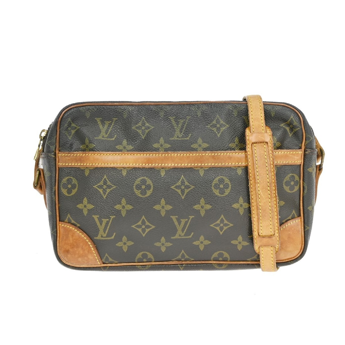 Louis Vuitton Trocadero 27 Monogram Canvas Medium Crossbody Bag Brown: Louis Vuitton Trocadero 27 Monogram Canvas Medium Crossbody Bag Brown The Louis Vuitton Trocadero 27 is a vintage medium-sized crossbody shoulder bag crafted from signature monogram canvas with brown
