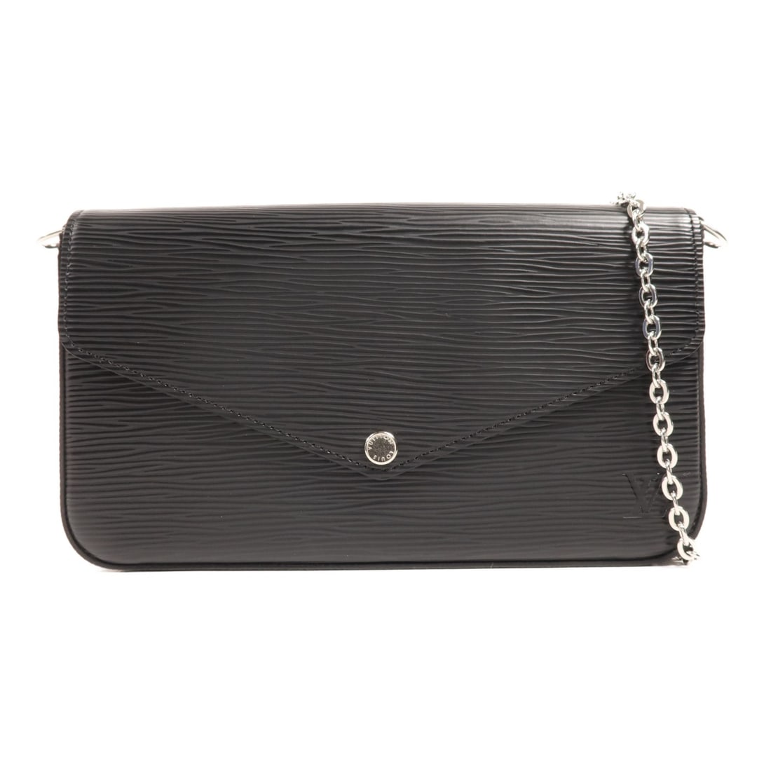 LOUIS VUITTON Pochette Felicie Chain Shoulder Bag Epi Leather Black (1 of 15)