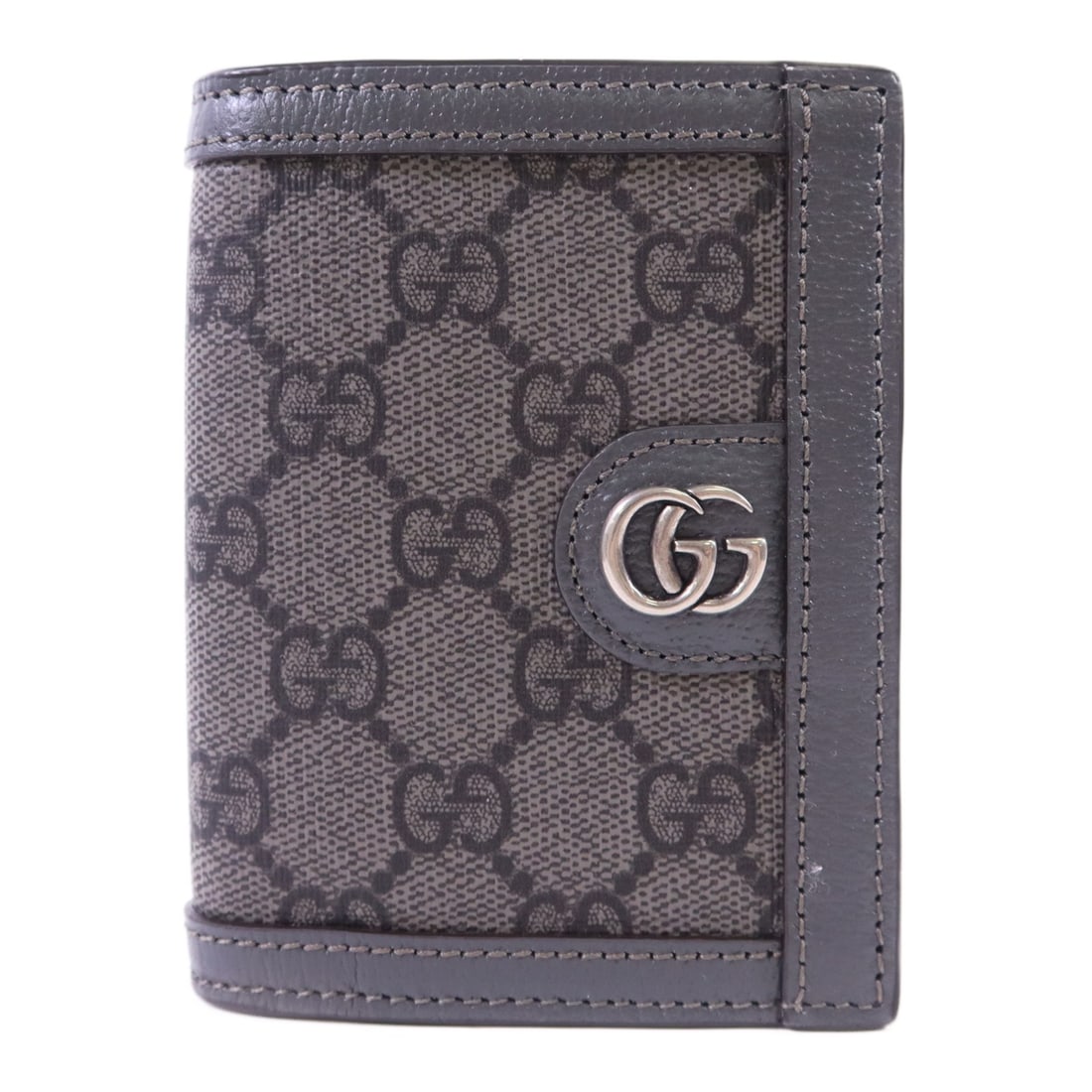 Gucci GG Gray Coated Canvas and Leather Bifold Wallet with SHW (1 of 14)