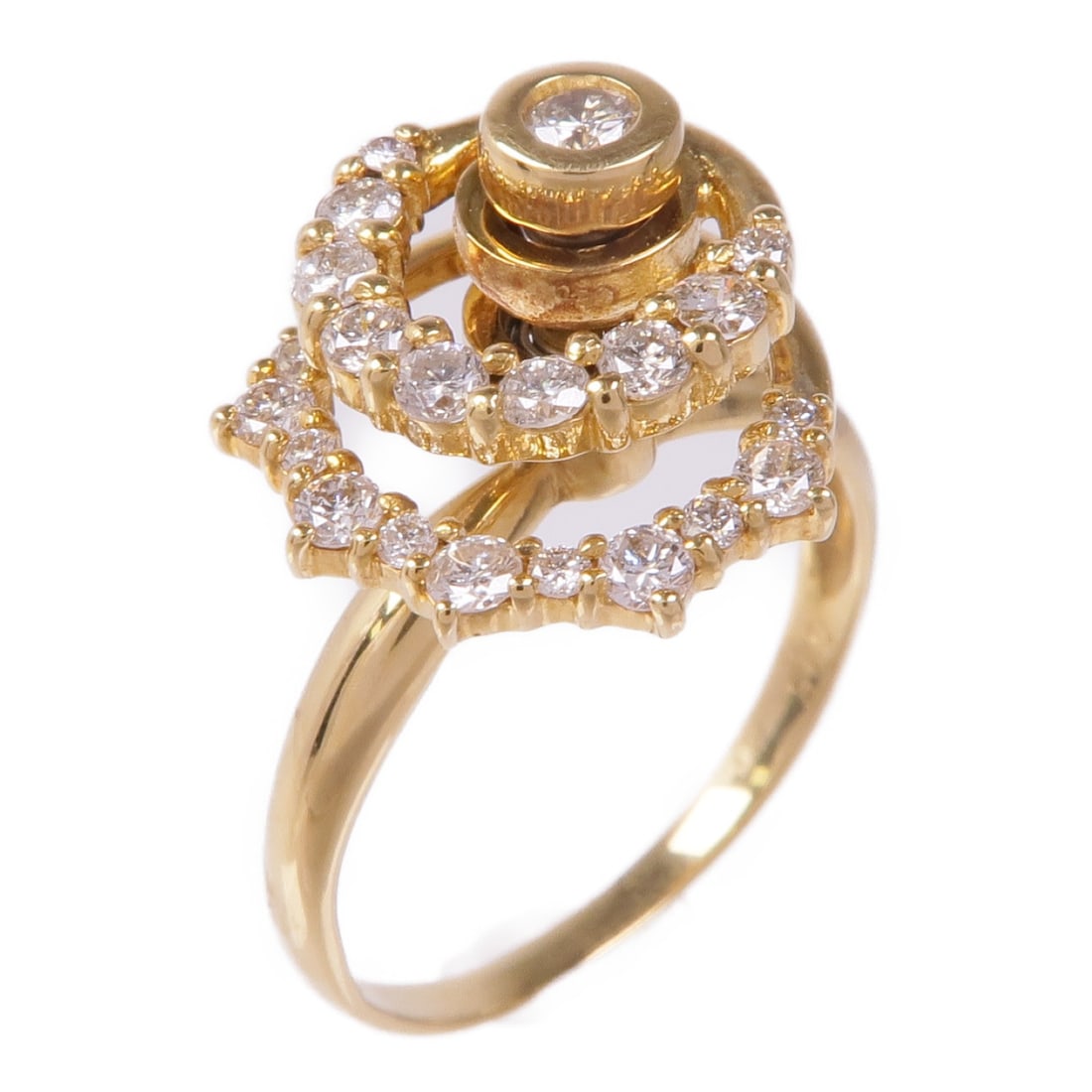 JEWELRY Diamond Ring in 18K Yellow Gold Size 5.75: JEWELRY Diamond Ring in 18K Yellow Gold Size 5.75 This exquisite ring features a sparkling diamond set in luxurious 18K yellow gold, offering a stunning contrast that enhances its brilliance. Designed