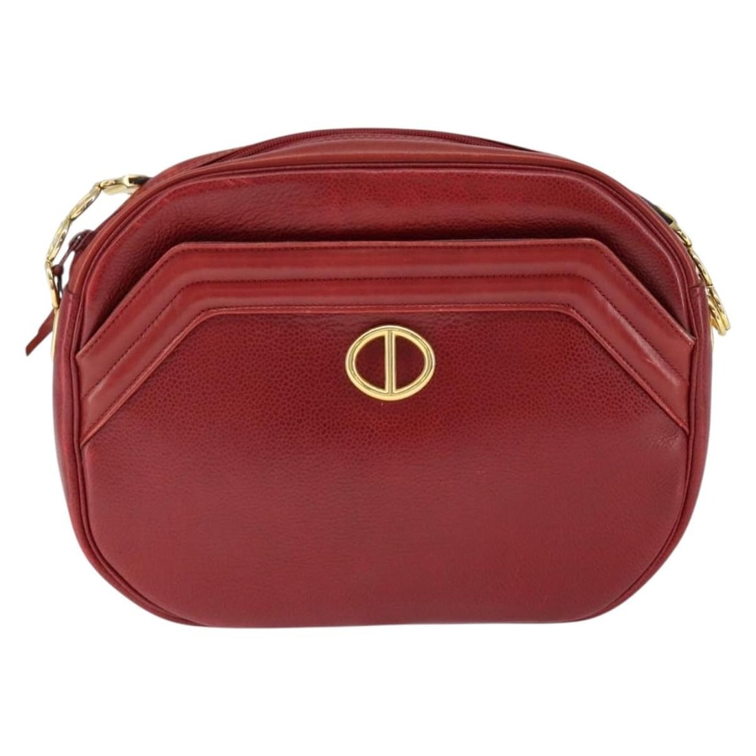 Christian Dior Red Leather Vintage Shoulder Bag France: Christian Dior Red Leather Vintage Shoulder Bag France This Christian Dior vintage shoulder bag is crafted from red leather and designed for women. It features a classic silhouette with metal fittings