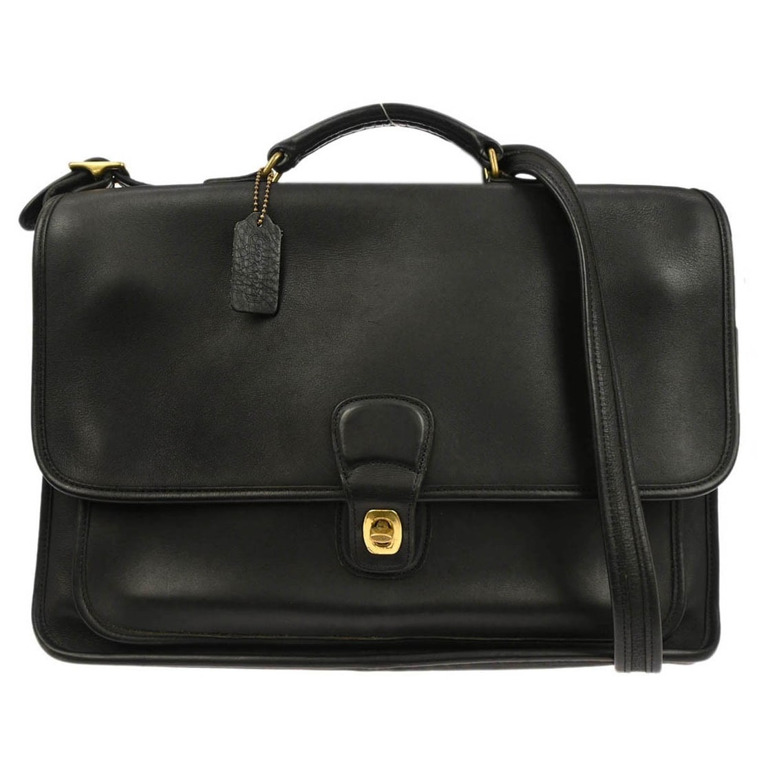 Coach Large Black Leather 2way Briefcase and Handbag K6C-5180 (1 of 10)