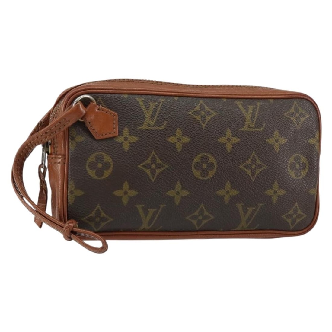 Louis Vuitton Pochette Sports Brown Monogram Canvas Bag: Louis Vuitton Pochette Sports Brown Monogram Canvas Bag This pre-owned Louis Vuitton Pochette Sports features the iconic Monogram canvas in brown, designed for female use. The bag shows signs of use,