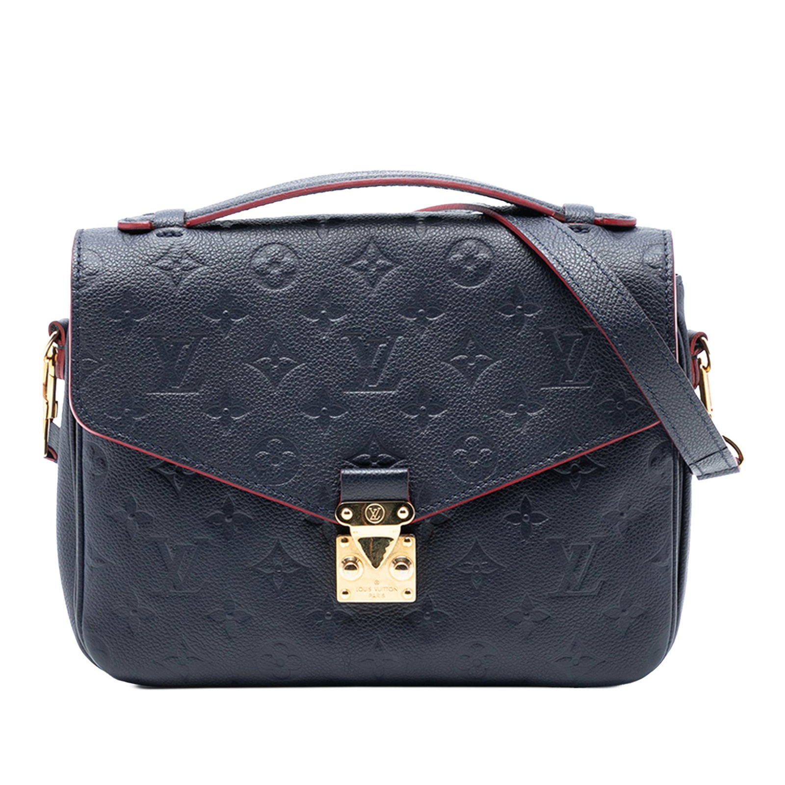 Louis Vuitton Blue Monogram Empreinte Leather Pochette Metis Bag (1 of 7)