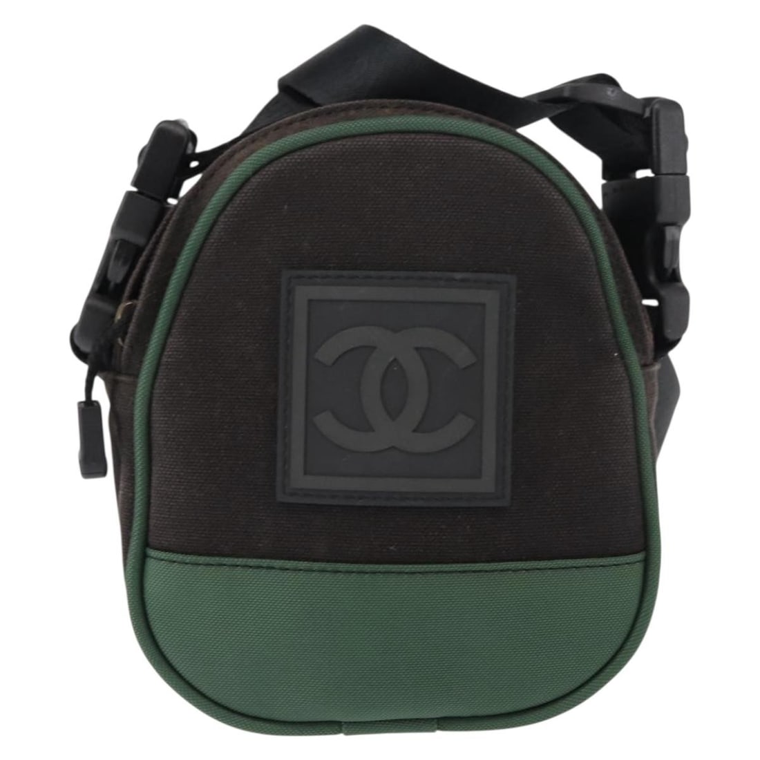 Chanel Sport Line Black Canvas Crossbody Purse from France: Chanel Sport Line Black Canvas Crossbody Purse from France This Chanel Sport Line Crossbody Bag is crafted from black canvas and designed specifically for women. Made in France, it features a compact