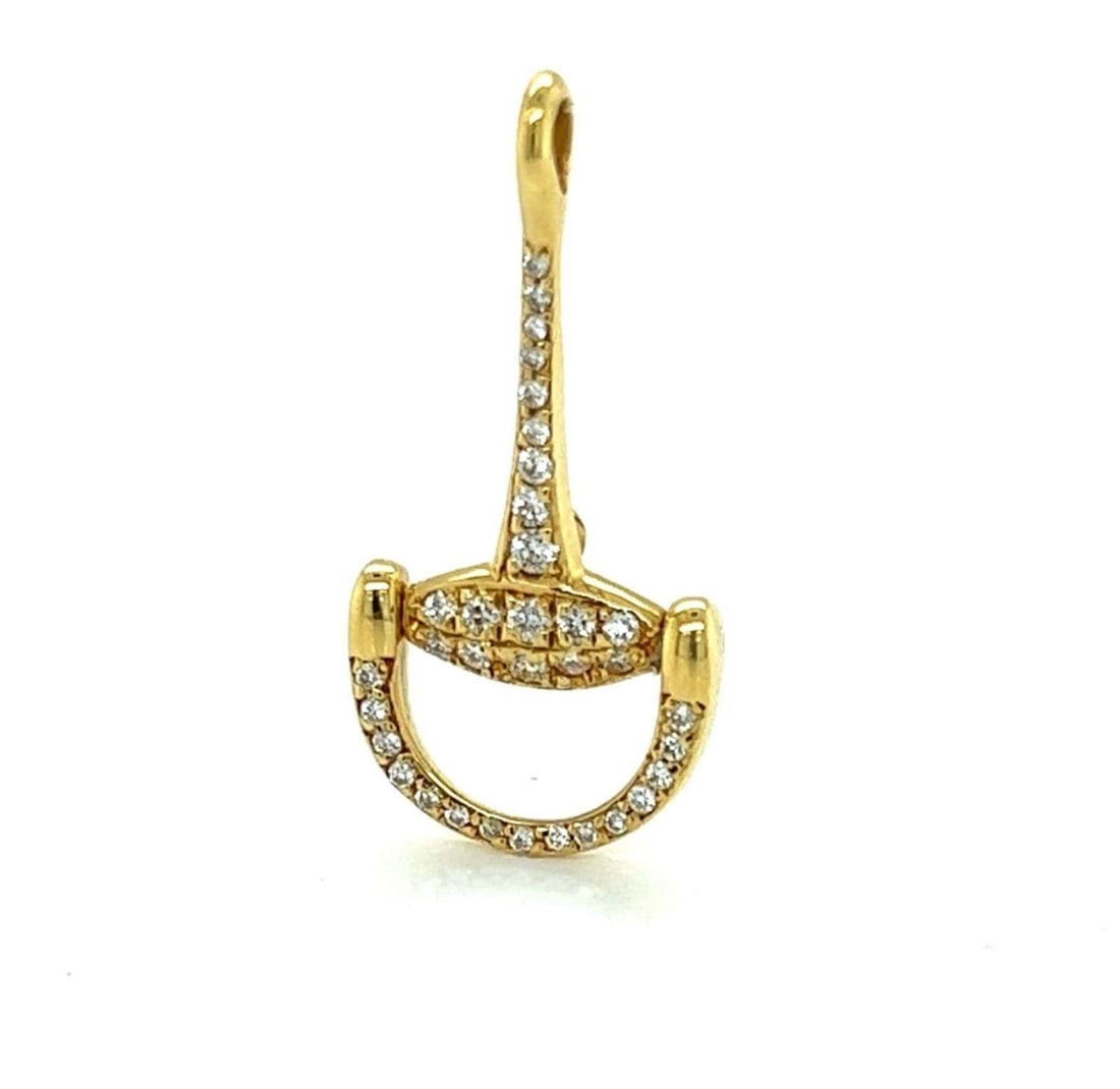 18k Yellow Gold Snaffle Horse-Bit Pendant with Diamond by Roberto Coin (1 of 6)