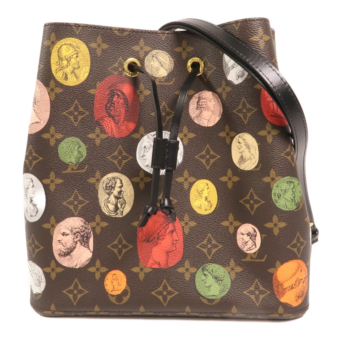 Louis Vuitton Neo Noe MM Fornasetti Monogram Shoulder Bag with Gold Hardware (1 of 14)