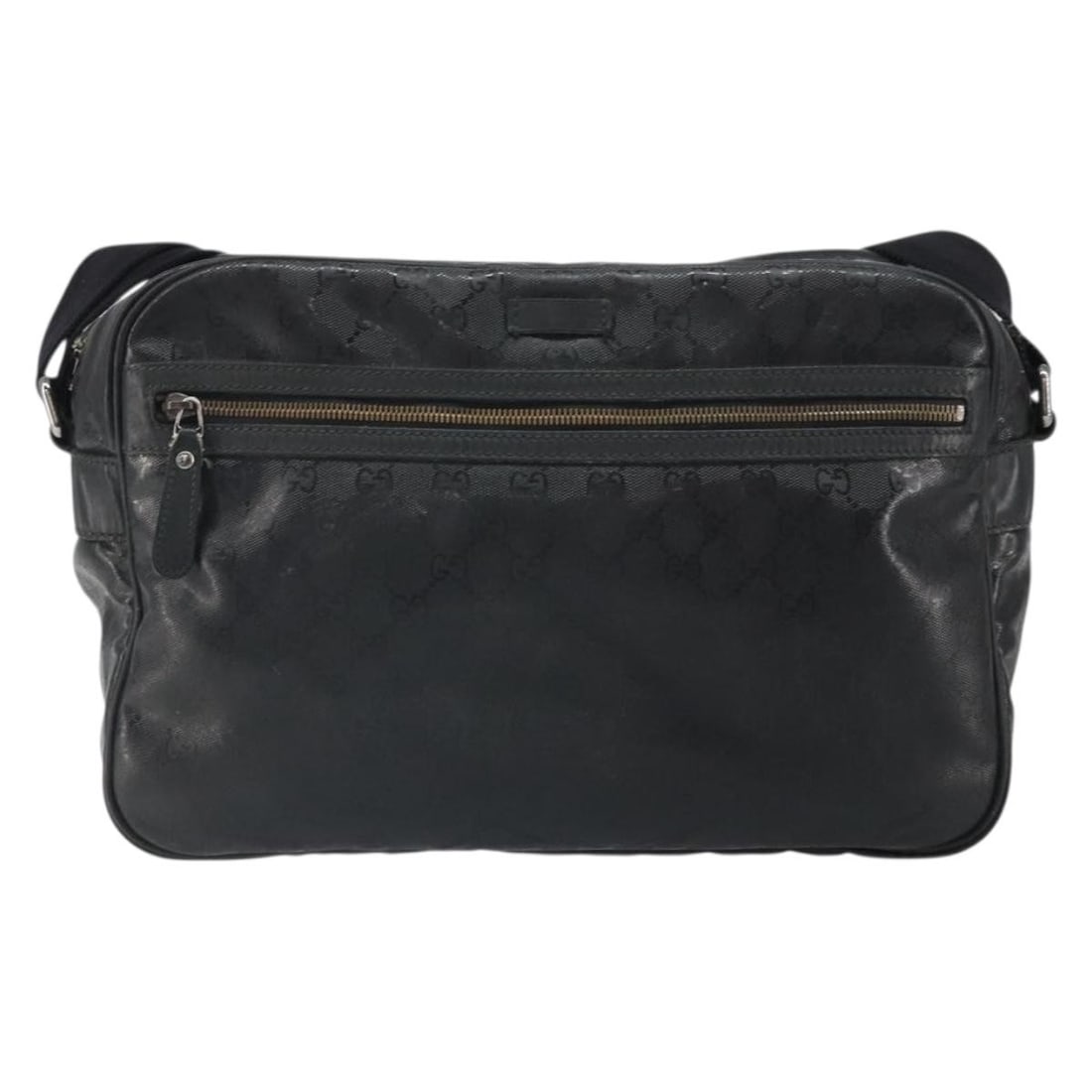 Gucci GG Imprime Black PVC Unisex Zip Messenger Bag (1 of 18)