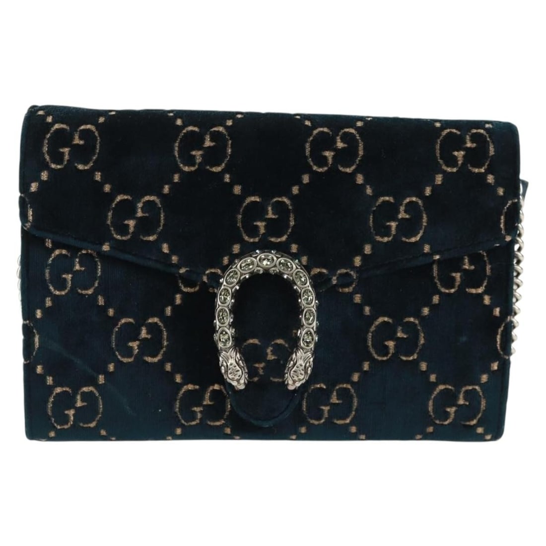 Navy Velvet Dionysus Wallet on Chain by Gucci 20cm (1 of 18)