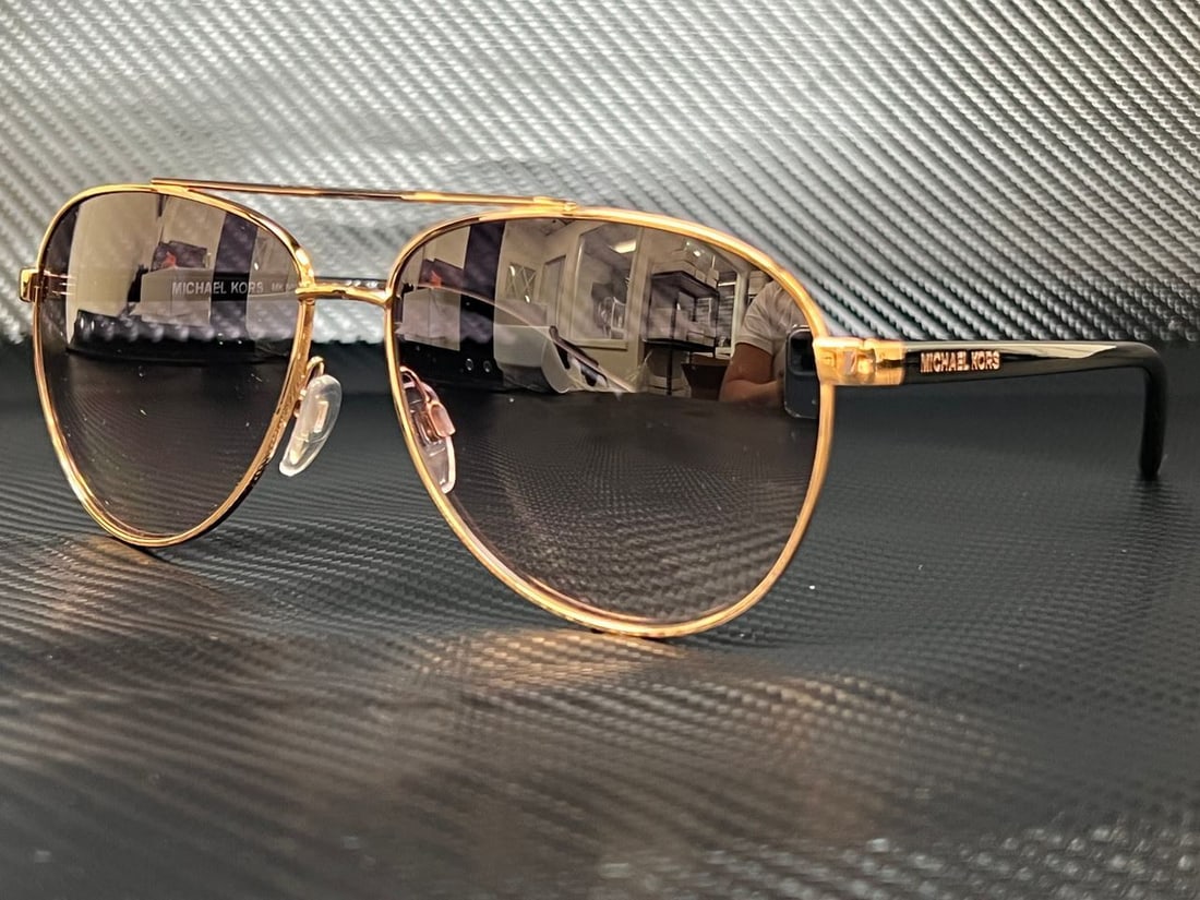 Michael Kors MK5007 Rose Gold Aviator Women's Sunglasses with Gray Gradient Lenses (1 of 4)