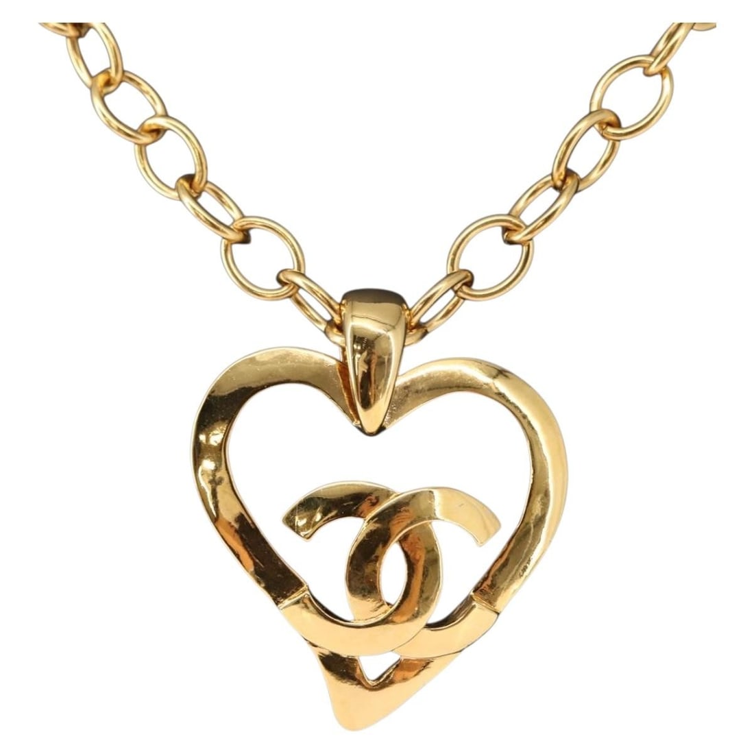 Chanel Coco Mark Gold Tone Necklace 84cm Authenticated (1 of 18)