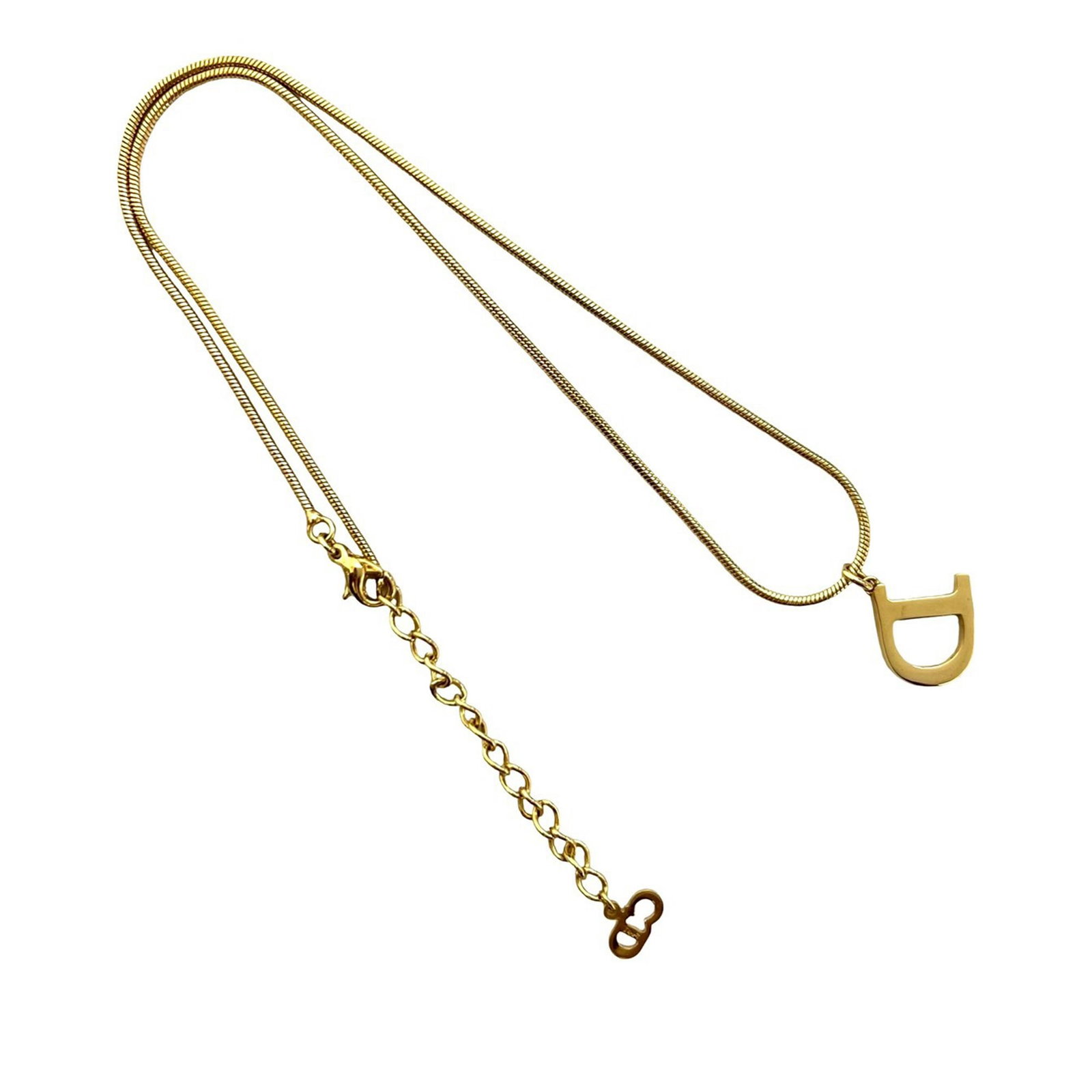 Dior Pendant Necklace with Gold Plated CD Logo 45cm (1 of 5)