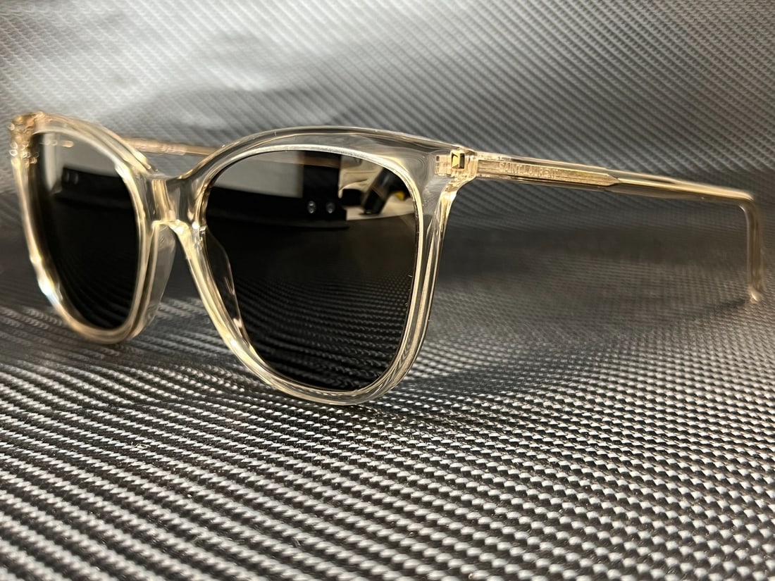 Yves Saint Laurent SL 305 005 Beige Cat Eye Sunglasses with Silver Mirror Lenses (1 of 5)